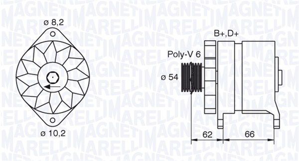 MAGNETI MARELLI Генератор 063388505010